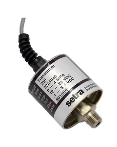Setra Industrial Pressure Transducer, SS Wetted Materials, 0-1,000 PSI, Gauge, 1/4" NPT, 4-20mA, Terminal Strip, ±0.13% FS