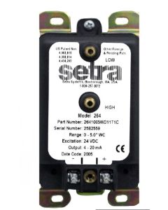 Pressure Transducer, +/- 0.5 WC, 0-5 VDC, Terminal Strip, 1% FS