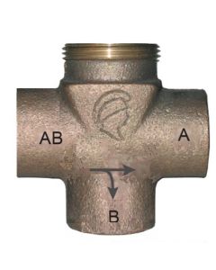 1/2"- 3 WAY- NPT FEMALE- DIVERTING VALVE BODY
