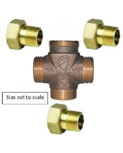3 Way Mixing - 3/4" Npt Unions On All Ports-Valve Body