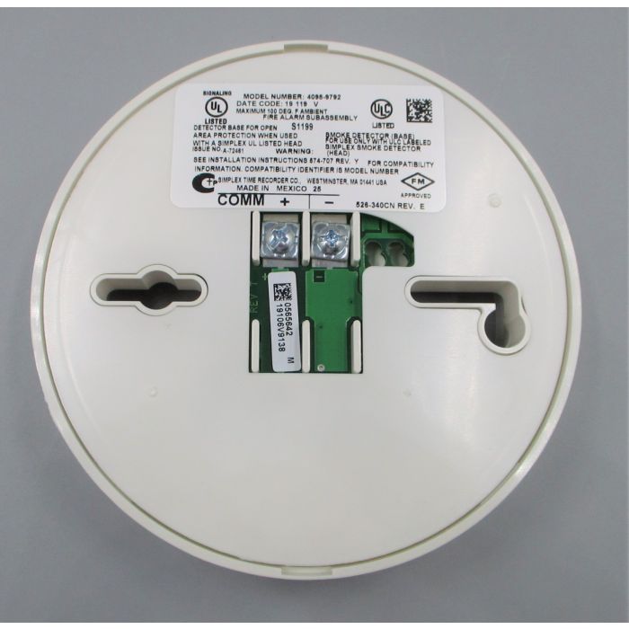 White for sale online Simplex 4098-9792 Smoke Sensor Base 